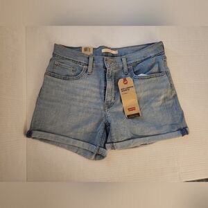Levi's Women's Mid-Length Light Blue Jean Shorts
